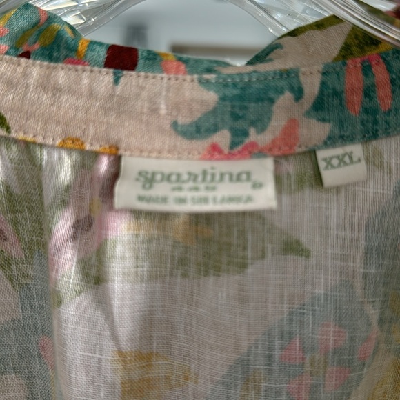 Spartina 449 Floral Dress - Blue, Green, Pink - Picture 5 of 7